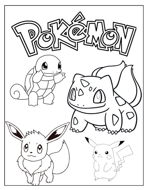 coloring pages of pokemon|52 Pokemon Coloring Pages (Free PDF Printables)